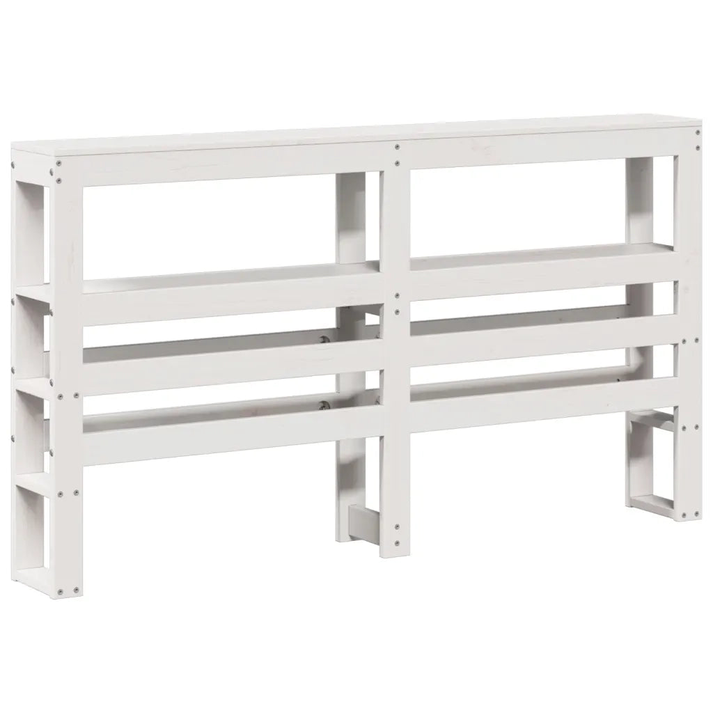 Letto senza Materasso-Struttura Letto Bianco 120x190 cm Legno Massello di Pino 740626