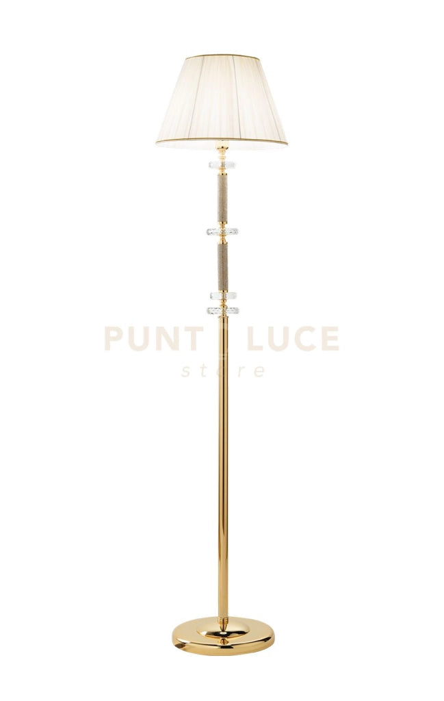 PIANTANA DIDO 1 LUCE CRISTALLO E ORO ATTACCO  E27 D.45CM
