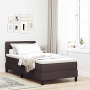 Letto a molle con testiera Marrone Scuro 90 x 200 cm Tessuto 3338583