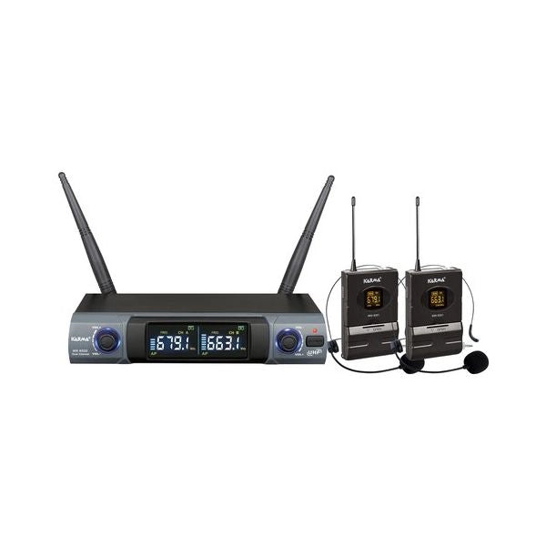 Kit microfoni karma set 8302lav doppio ad archetto black e grey - 8015439383022