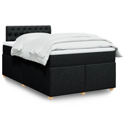 Giroletto a Molle con Materasso Nero 120x190 cm in Tessuto