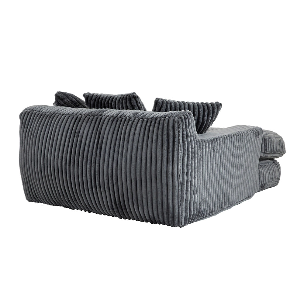 Cloud couch - Xylo - Velluto coste 3 cuscini grigio scuro