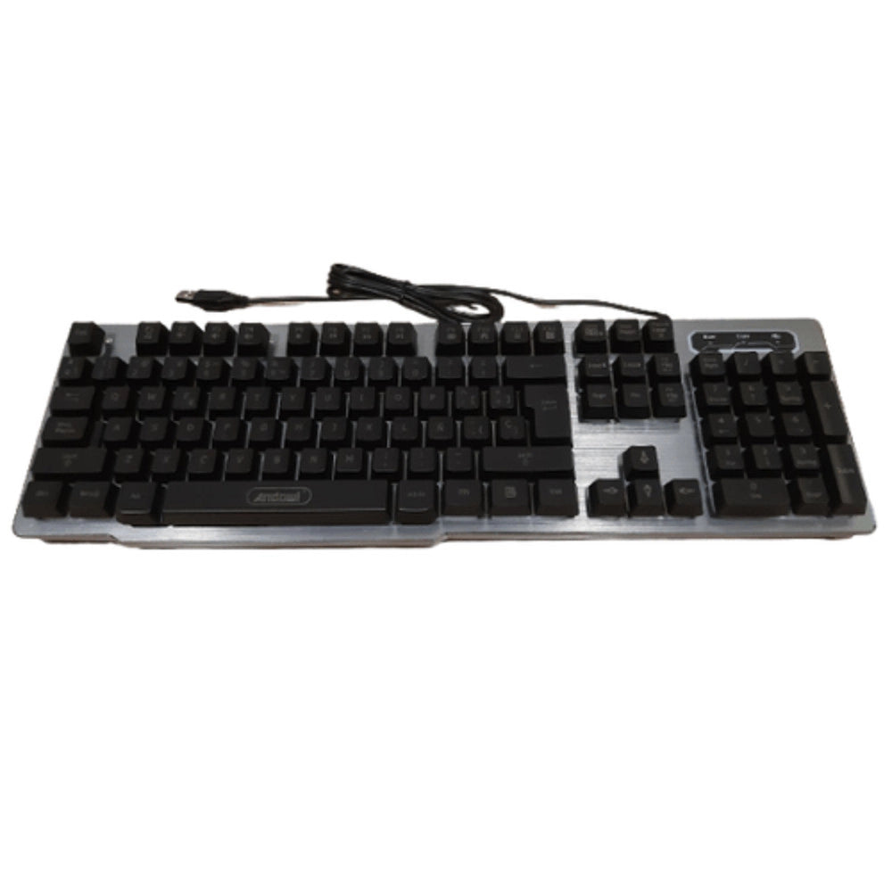 Trade Shop - Tastiera Gaming Da Gioco Cablata Retroilluminata Arcobaleno Rgb Luce Led Qk708 -