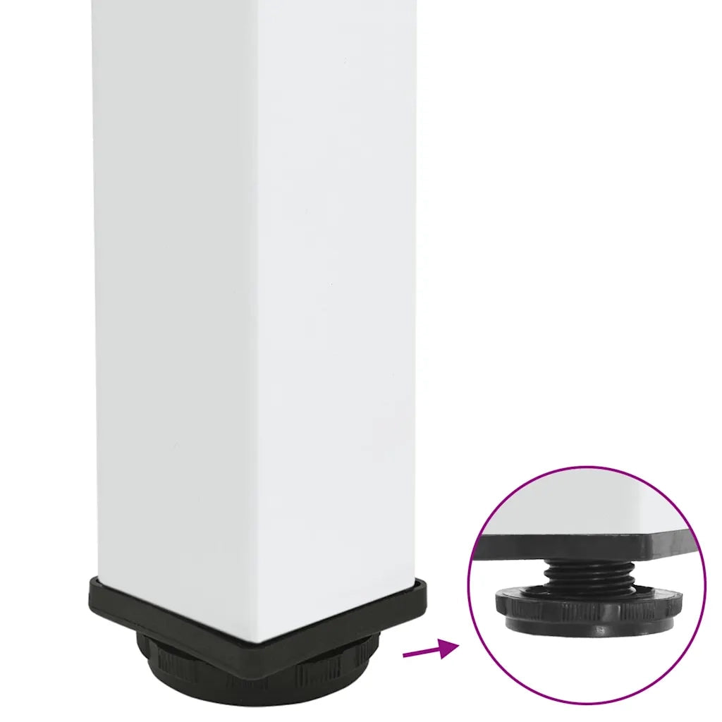 vidaXL Gambe per tavolo consolle 4 pz Bianche 72-74 cm Acciaio