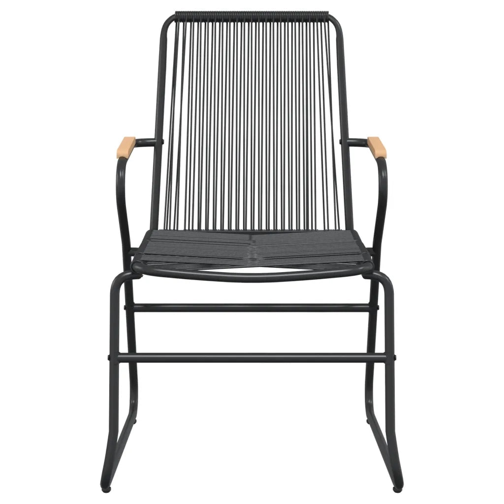 Set da Pranzo da Giardino 7 pz Nero in Rattan PVC 3156577