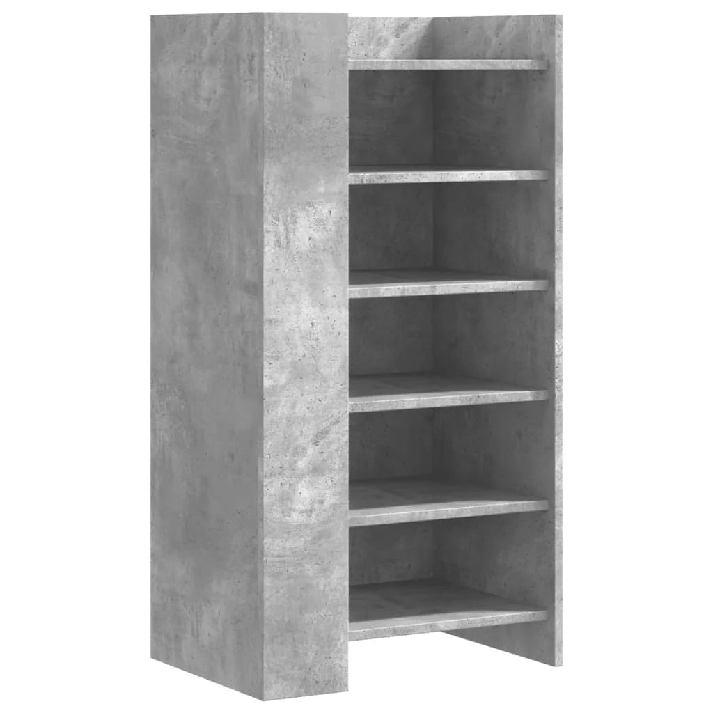 Scarpiera mobiletto portascarpe mobile per ingresso/corridoio/soggiorno 52 x 37,5 x 100 cm legno ingegnerizzato grigio 02_0021816