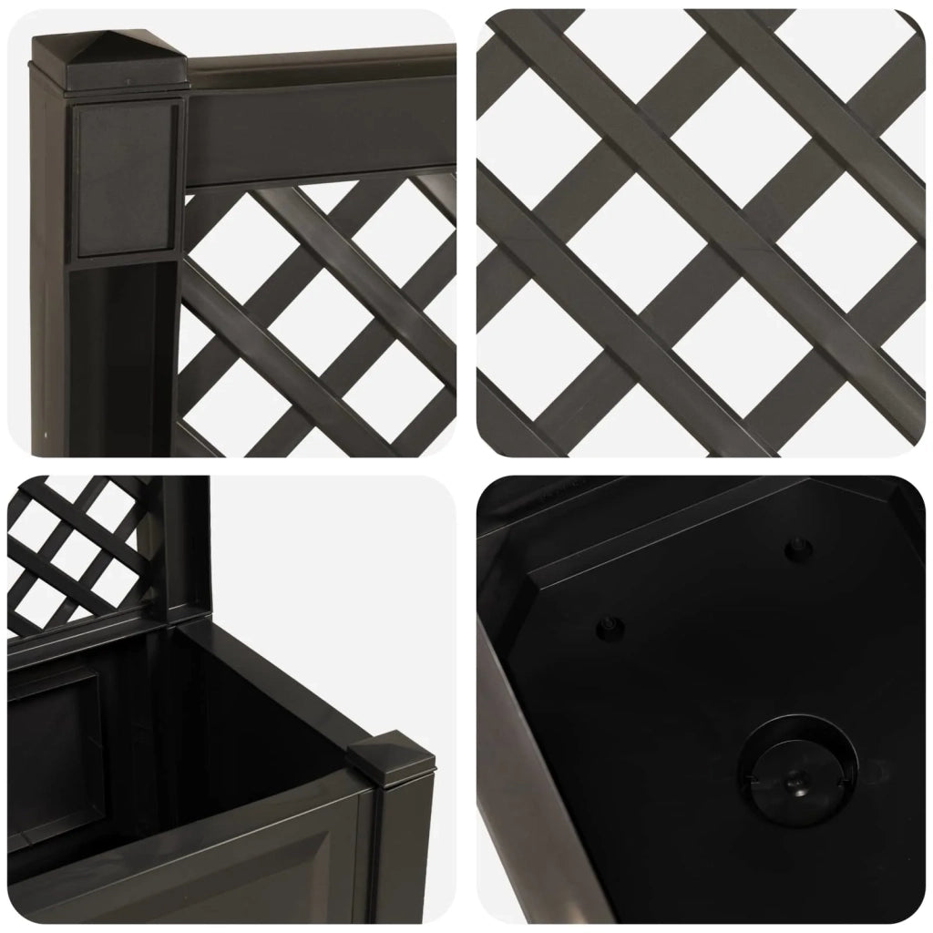Vaso Grande con Direzione Antracite 99,5 x 43 x 133,5 cm PP CFW9091405