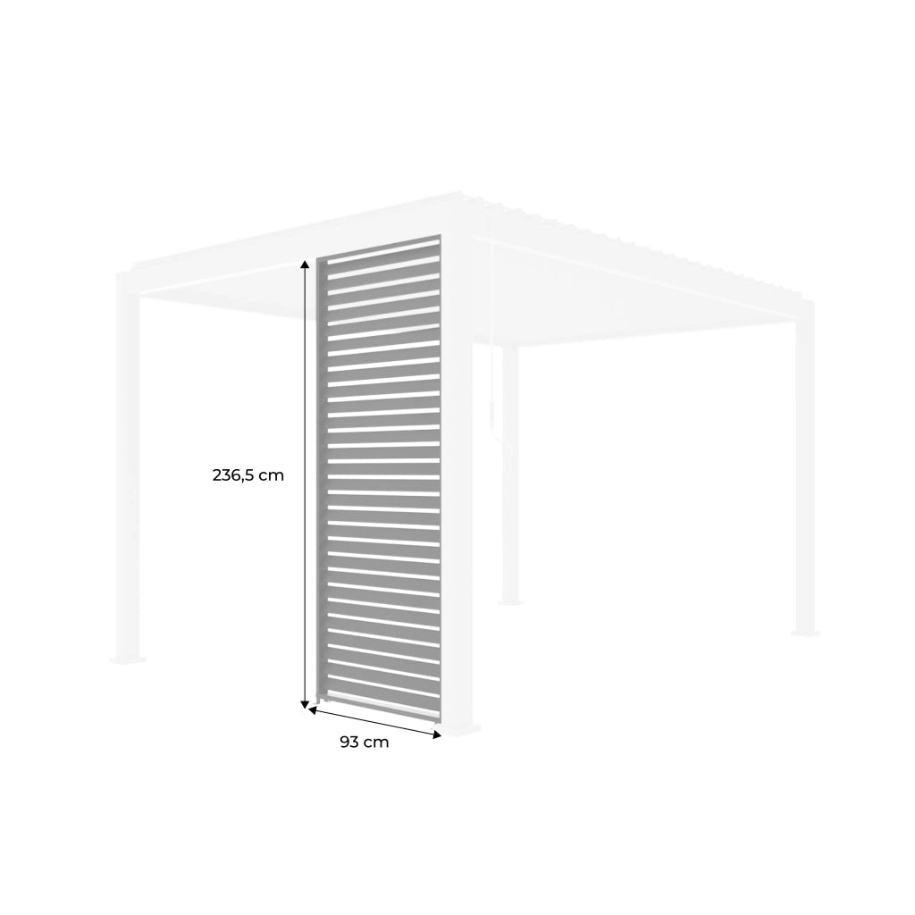 Persiana 1m in alluminio per pergola biocllimatica, beige