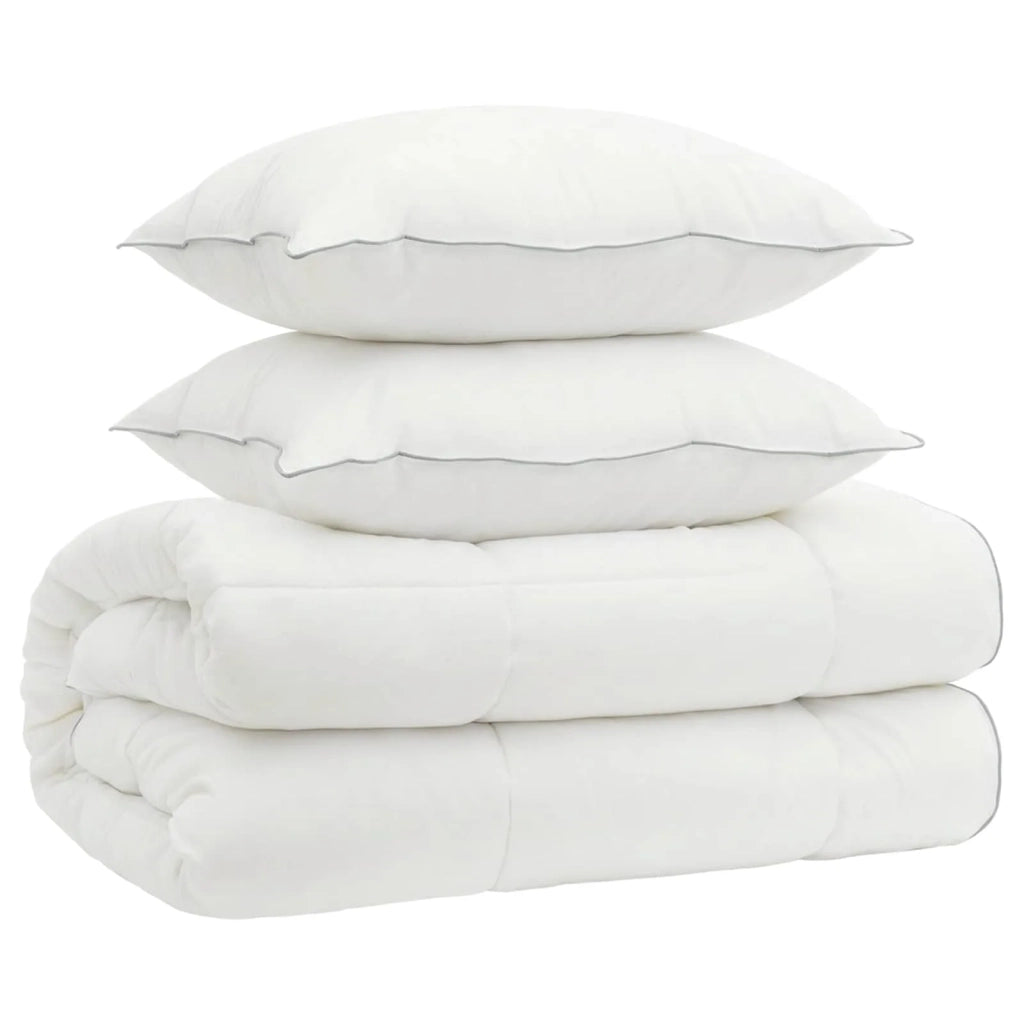 Set di piumone e cuscini 3 pcs 155x220 cm 4 stagioni Lana 3441581