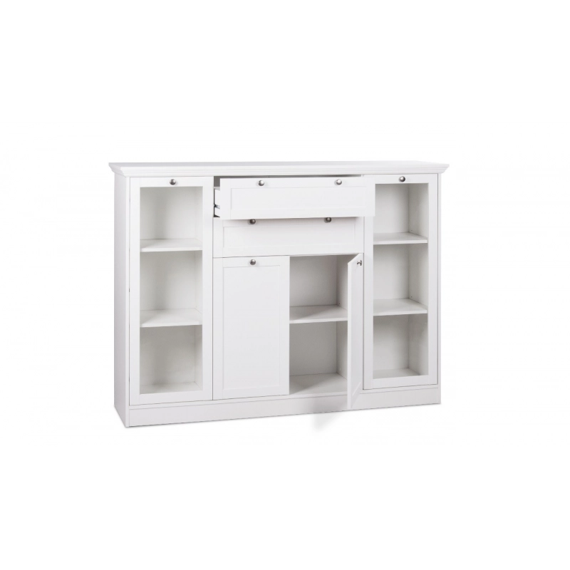 Credenza Landwood 53 bianca con vetrina
