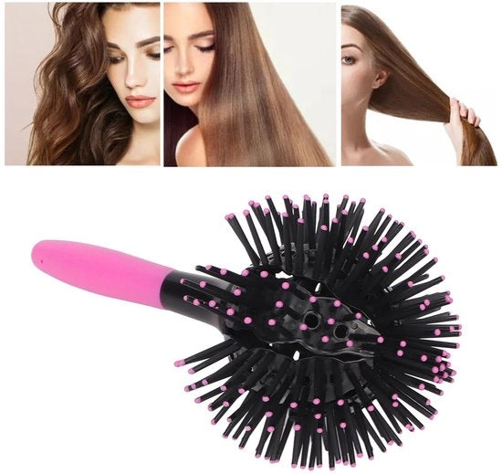 Spazzola per capelli a forma di palla - Anticrespo - Per capelli bagnati e asciutti - Spazzola per styling portatile - Alta resistenza a temperature elevate - Protegge i capelli
