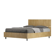 BS COM Letto matrimoniale francese contenitore 140x190 testata dritta quercia