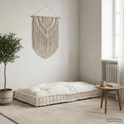 Cuscino per Divano Pallet Crema 120 x 80 x 12 cm Tessuto 4019082