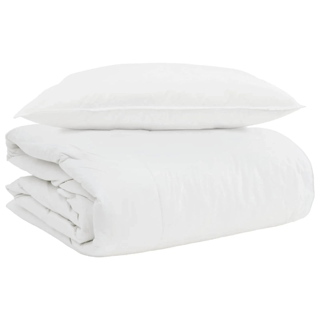 Piumone | Duvet 2-in-1 con cuscino 2 pz Bianco Piuma d'anatra