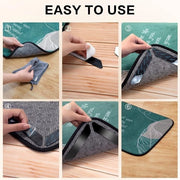 Tappeto antiscivolo riutilizzabile a forma triangolare trapezoidale - 20 pezzi nero.