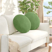Cuscini per Seduta 2 pcs Verde chiaro Ø50 x 19 cm Velluto 42014177