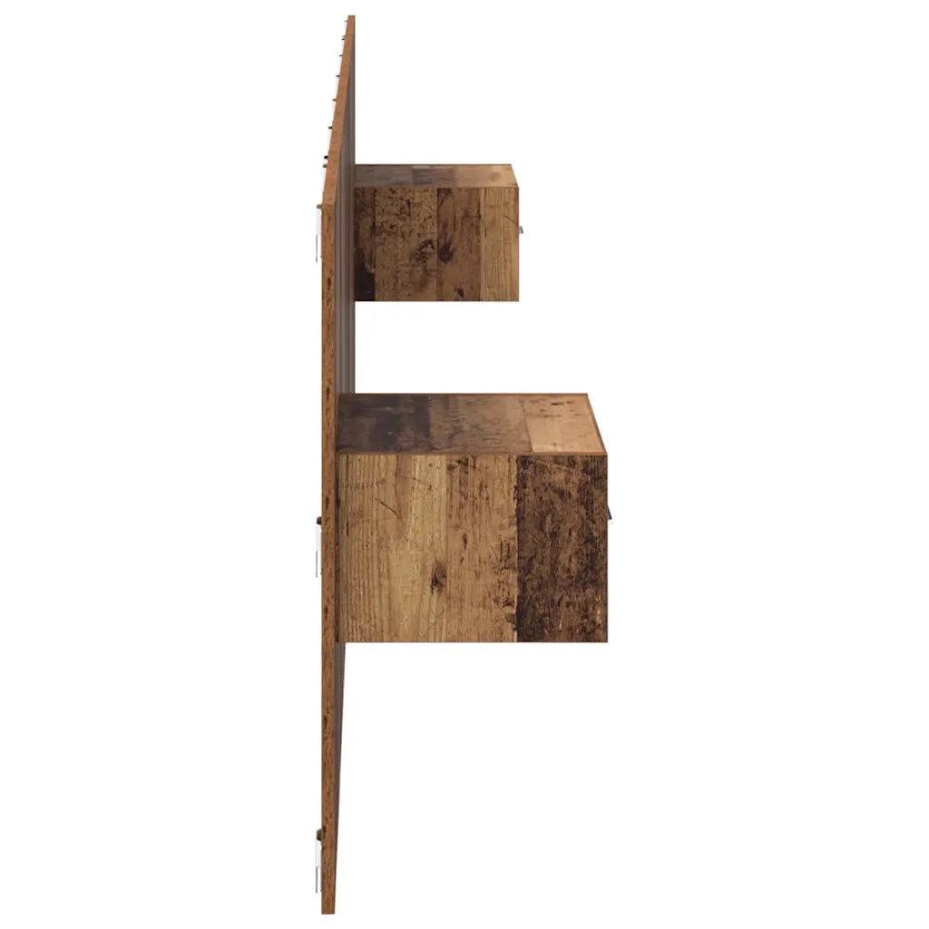 Testata con Comodino 3 pcs Legno vecchio Legno multistrato 3415737