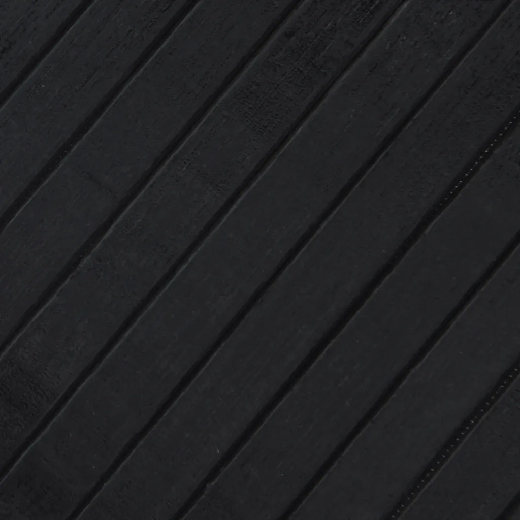 Tappeto Rotondo Nero 100 cm in BambÃ¹