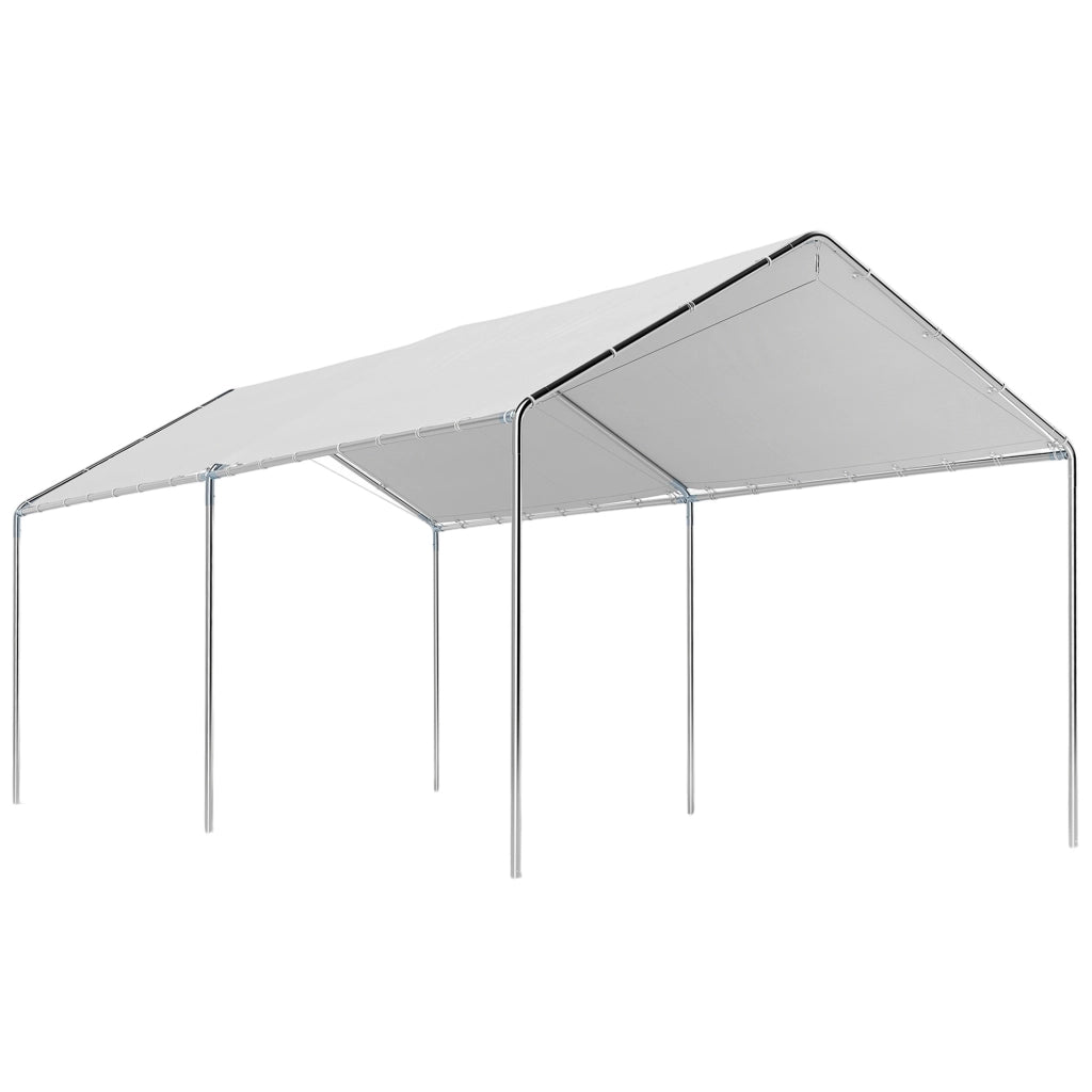 Carport per Auto 6x3m ¨C Xylo ¨C Acciaio Galvanizzato PE Bianco