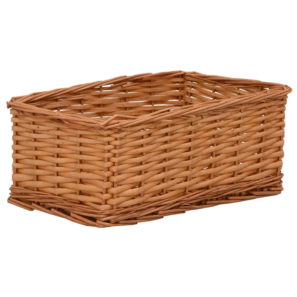 Set Cestini Impilabili 4 pz Marroni in Salice 286980