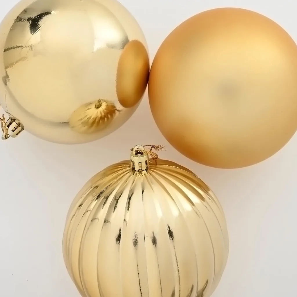 Set di palline di Natale XXL 4 pcs Oro Plastica 42018871