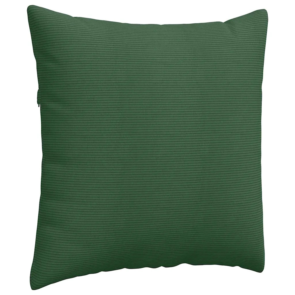 Cuscini da Divano 2 pcs Verde Scuro 80 x 80 cm Tessuto in Cords 42014080