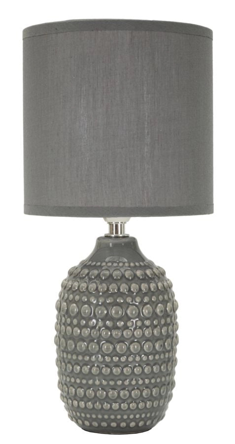 LAMPADA DA COMODINO POINTS GRIGIA CM Ø 15X30,5