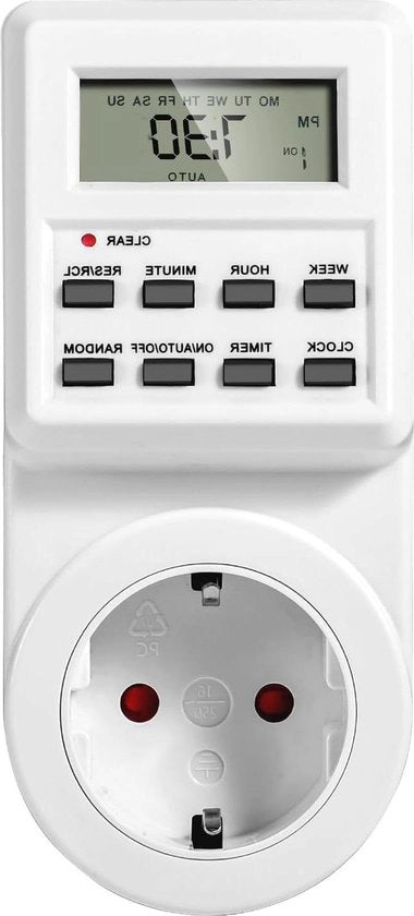 Timer Digitale Programmabile Stopcontatto con Ciclo Alternativo di Conto alla Riconsegna LCD che Riduce il Consumo Elettrico