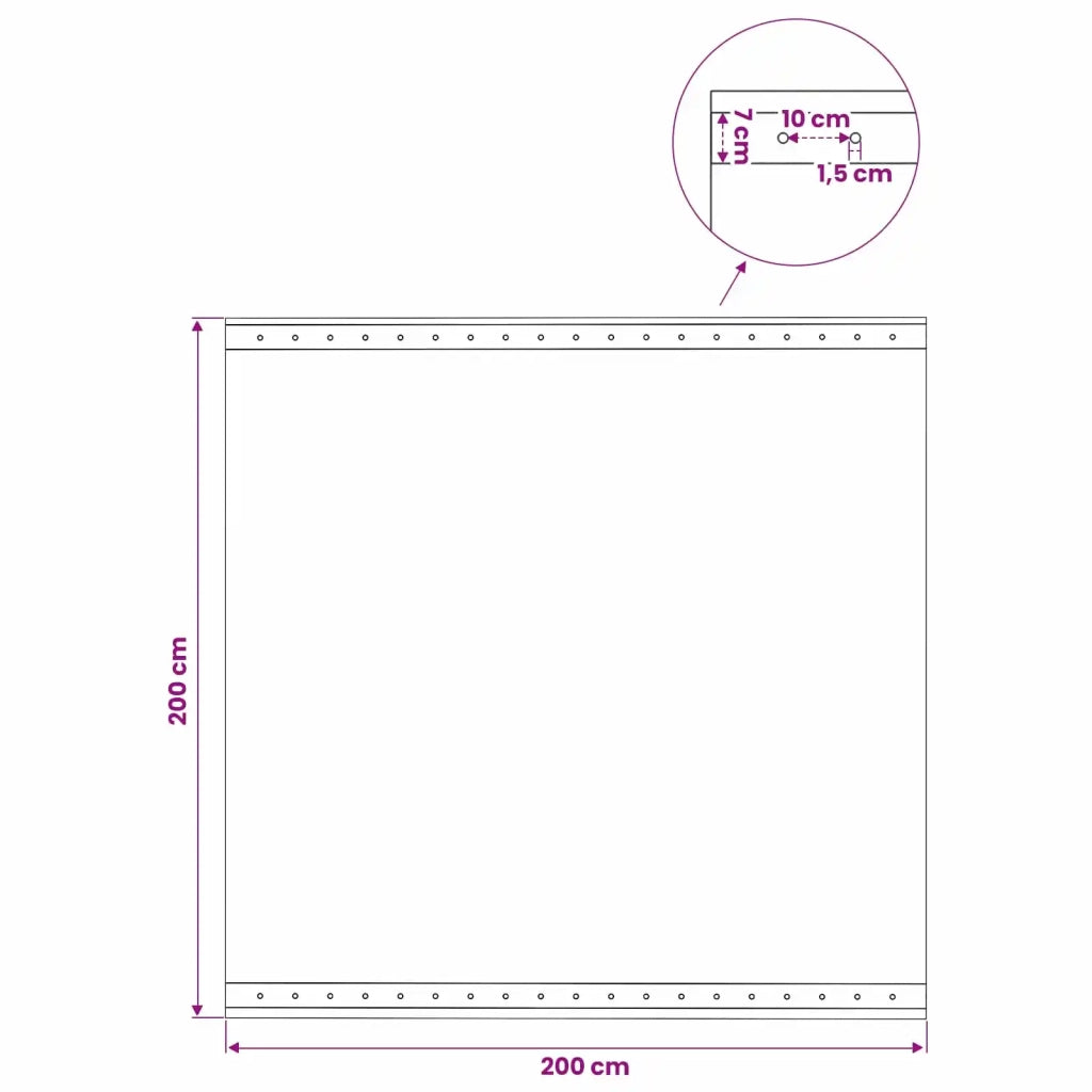 Telo con Occhielli 2 pz Verde 2 x 2 m 260 gsm PE 3429747