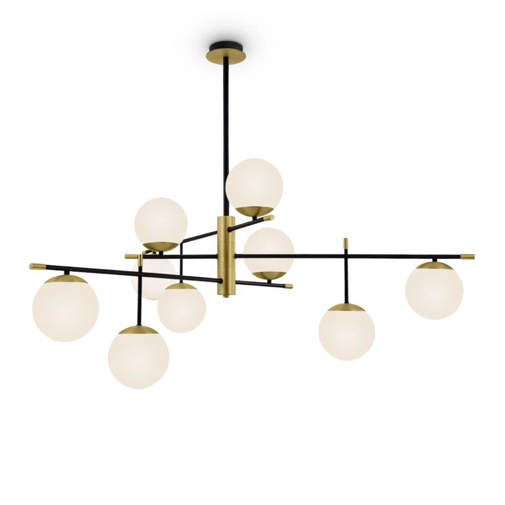 Lampadario Maytoni Nostalgia 9 luci E14 sfere ottone