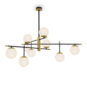 Lampadario Maytoni Nostalgia 9 luci E14 sfere ottone