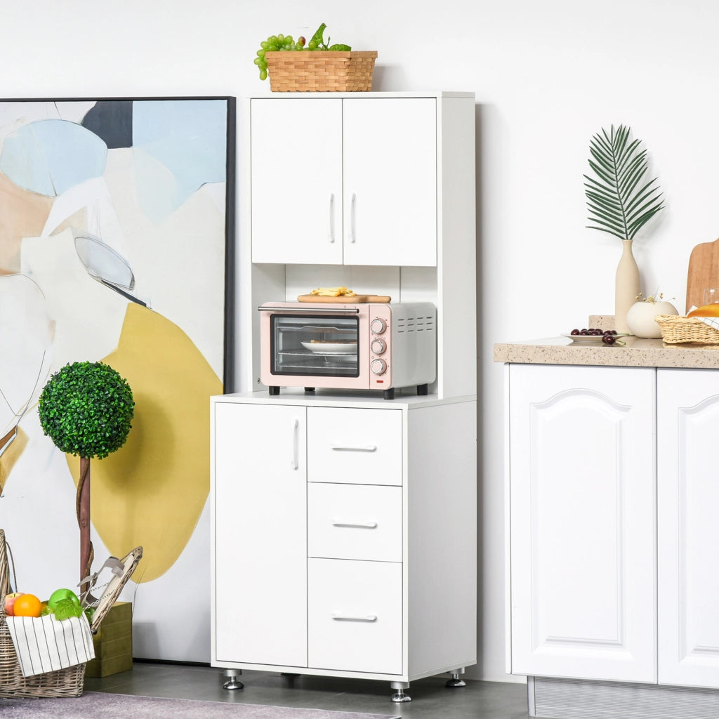 Mobile da cucina con 3 ante e 3 cassetti ¨C Xylo ¨C bianco 60x40x160 cm