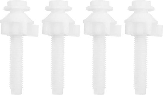Set di viti per wc - Viti e dadi per toiletto 60 x 18,7 mm, viti per parete 29,1 x 23,5 x 15,3 mm - Set di fissaggio per toiletto - Utilizzo universale.