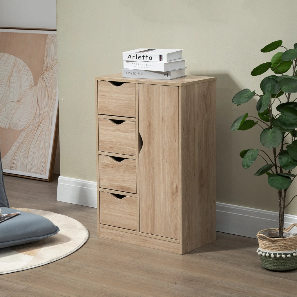 Armadietto con cassetti e ripiano ¨C Minimal ¨C 54x29x83 cm rovere