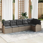 Set Divano da Giardino Grigio polyrattan 3346059