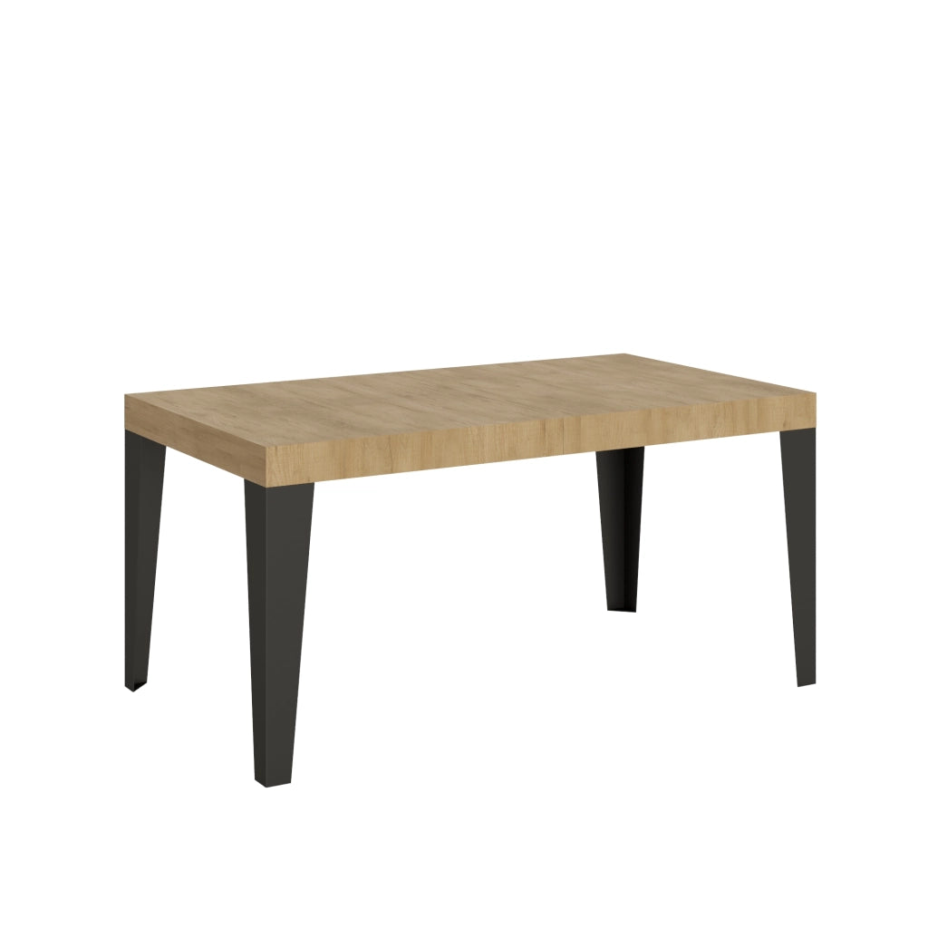 Tavolo allungabile 90x160/420 cm Flaris Quercia Natura telaio Antracite