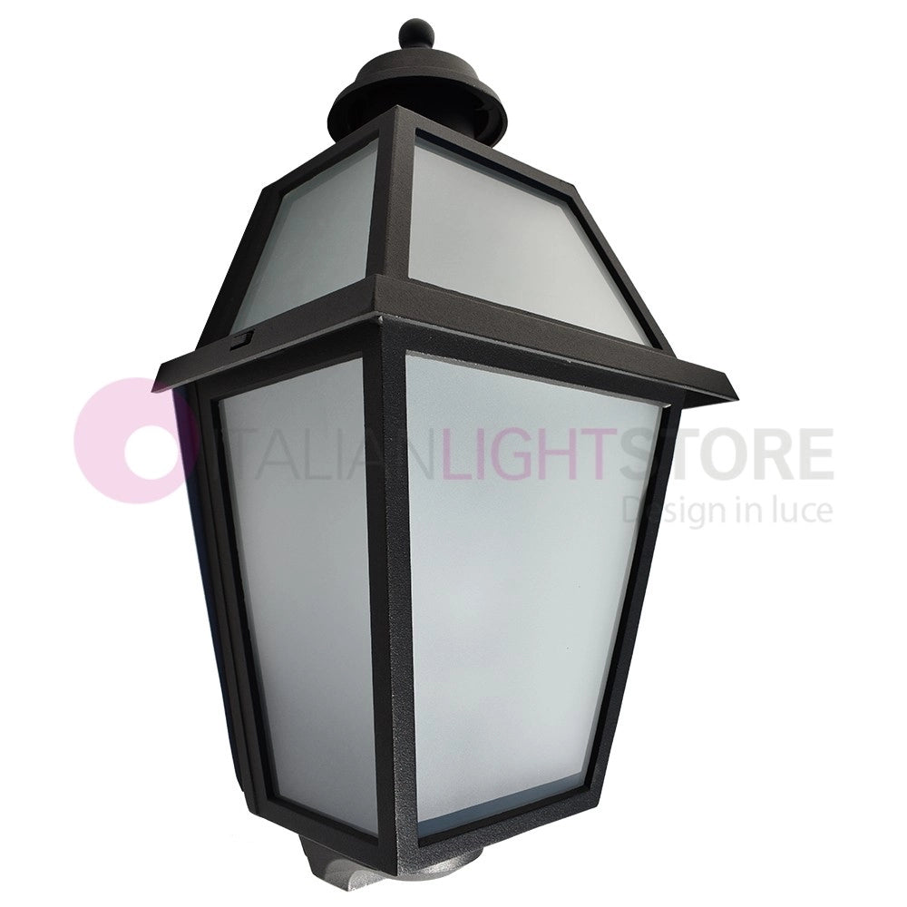 RIVALBA Mezza Lanterna a parete Applique per Esterno Vetri satinati GARDENLIGHT