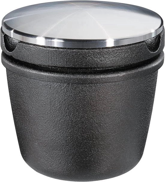 Raspatore e tritacarne in ghisa con coperchio in acciaio inossidabile - 8 cm