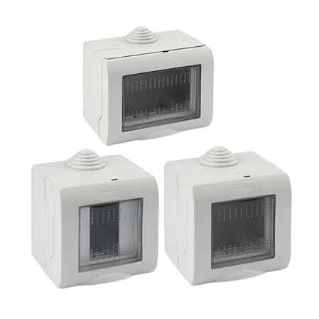 CONTENITORE DA PARETE PER APPARECCHI IP55 'EASY' 2 Posti - EC ELETTROCANALI