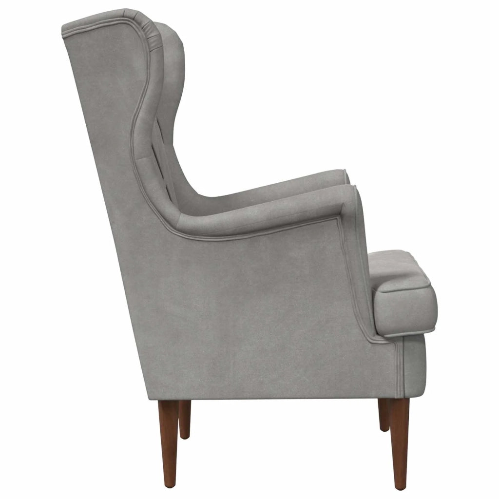 Poltrona | Sedia Relax Grigio Chiaro Velluto