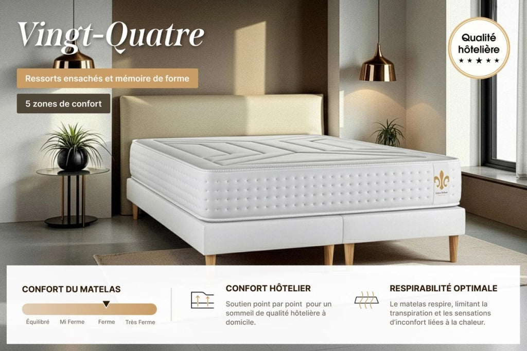 Set materasso e base 140x200 cm - Vingt-Quatre
