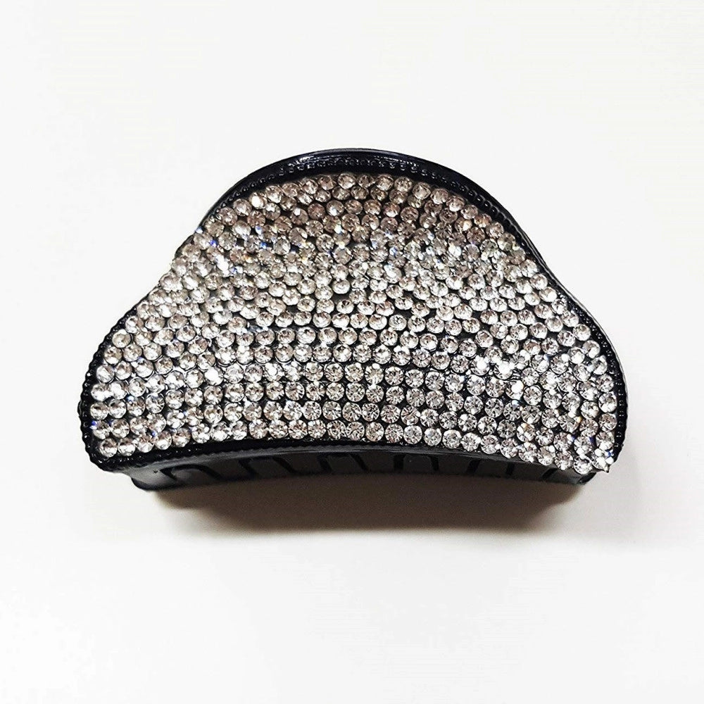Trade Shop - Set 2 Fermaglio Fermagli Pinza Glitter Ferma Capelli Parrucchiere Fermacapelli -