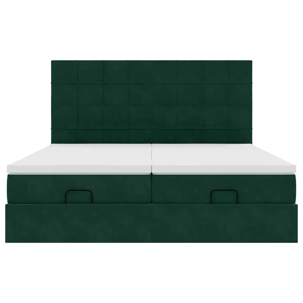 Struttura Letto Pouf con Materassi 180x200 cm Velluto 3314624