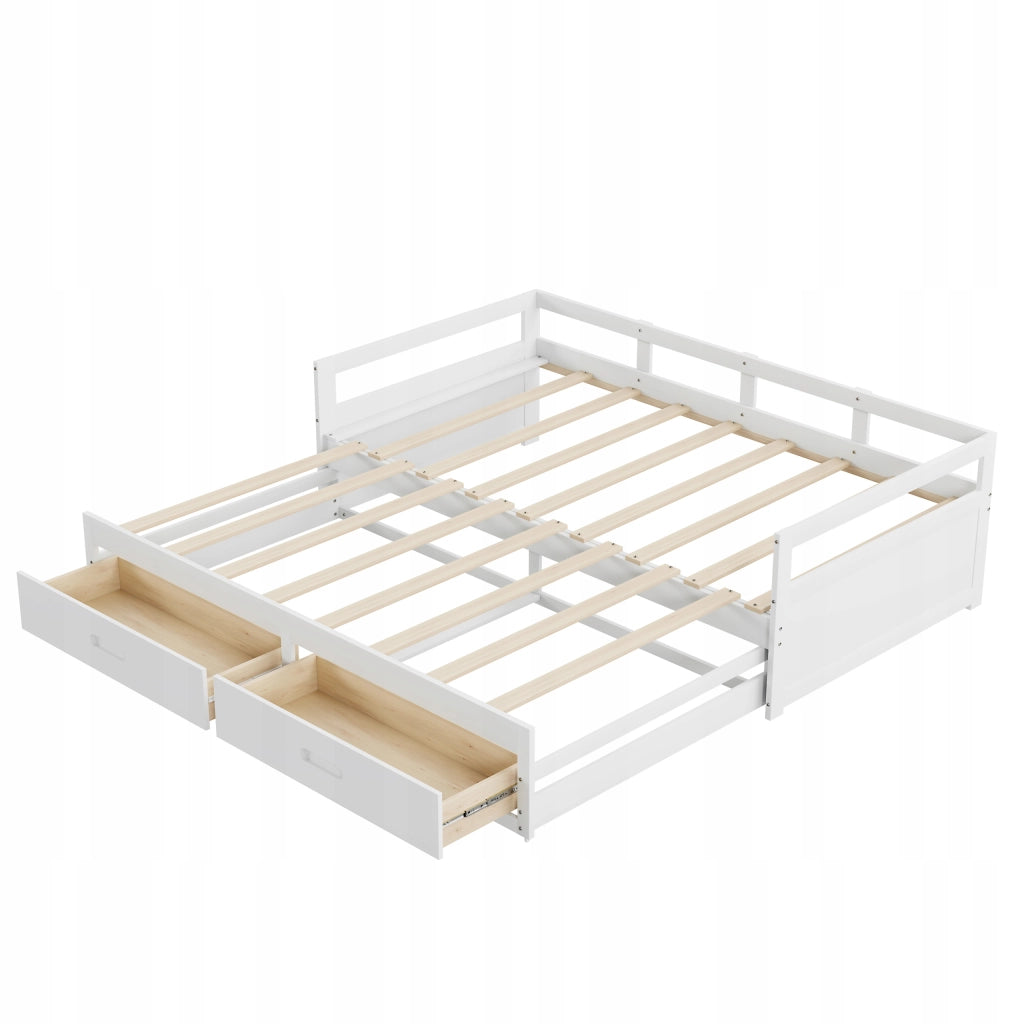 Letto pieghevole in pino - Xylo - 90x180x200 - Bianco