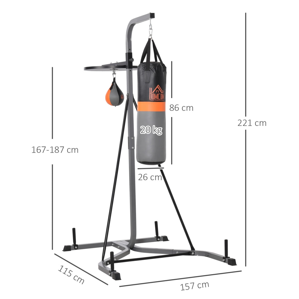 Sacco da Boxe Punching Ball Multiuso ¨C Minimal ¨C Regolabile 20kg
