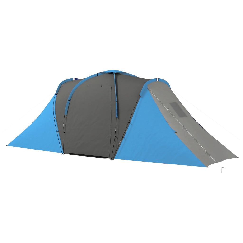 Tenda Tunnel 4-6 Persone Impermeabile 2000mm ¨C Xylo ¨C 2 Camere da Letto Grigio Blu