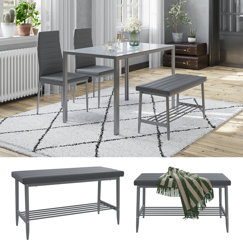 Vicco panca ad angolo Grigio 85 x 35 cm