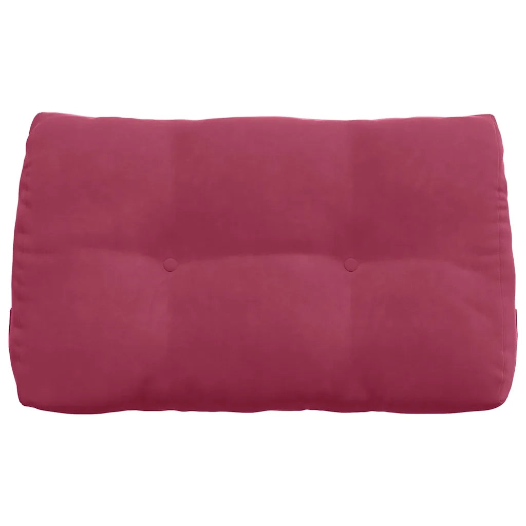 Cuscino per Schiena Rosso Vino 80 x 24 x 50 cm Velluto 42014434