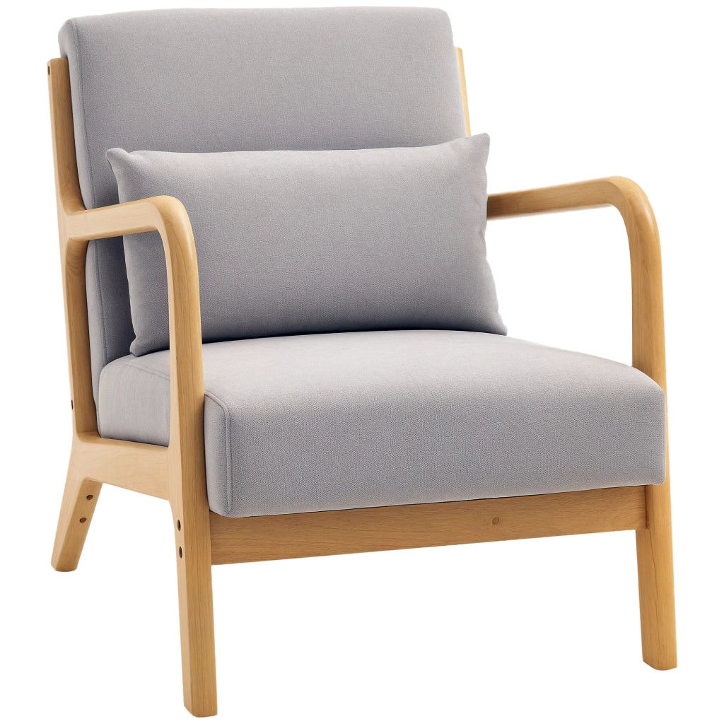 Poltrona relax lounge ¨C Xylo ¨C velluto grigio con cuscini e braccioli