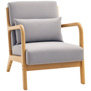 Poltrona relax lounge ¨C Xylo ¨C velluto grigio con cuscini e braccioli